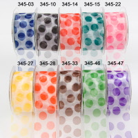 345 Organzalint met Jumbo dots 38mm