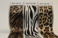 417-15 Single Faced satin / Animal print 38mm