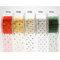 FF Organzalint met glitter Dots 38mm