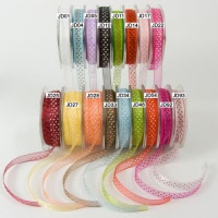 JD Organza Polka Dots in 10mm & 38mm