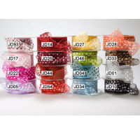 JD Organza Polka Dots in 10mm & 38mm