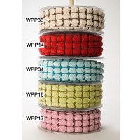 WPP Geweven lint met chenille dots 38mm