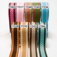 YD Ribslint gecentreerde Polka Dots 38mm